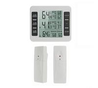 Thermomètre numérique sans fil pour réfrigérateur avec 1 ou 2 capteurs à distance pour congélateur intérieur ou extérieur avec alarme sonore et écran LCD (2 capteurs)
