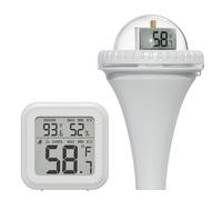 Thermomètre Piscine Connecté, TGKYK Thermomètre Piscine Flottant avec vue à 360° et 3 écrans LCD, Thermometre Piscine Sans Fil, Thermometre Piscine Digital pour Piscine, étang