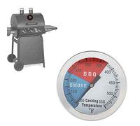 Thermomètre pour Barbecue en Acier Inoxydable, Température Précise de 100 à 550 ℉, Capot Rond pour Barbecue, Four et Gril
