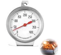 Thermomètre pour cuisinière électrique, thermomètre de four pour four, plage de mesure de 0 °C à 400 °C, en acier inoxydable, thermomètre de four pour cuisinière à gaz, avec grand cadran pour la
