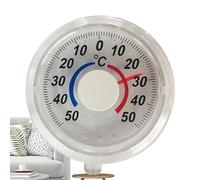 Thermomètre pour extérieur, thermomètre analogique pour fenêtre, compteur de température - Moniteur météorologique adhésif transparent pour chambre, salle de bain, salon
