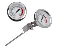 Thermomètre pour friteuse/bonbons/dinde avec clip, friteuse de cuisine professionnelle, thermomètre à huile de friture en acier inoxydable pour la friture