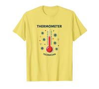 Thermomètre pour infirmières et techniciens - Cadeau médical Amusant T-Shirt, Homme, Citron, S