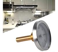 Thermomètre pour tuyau d'eau chaude, compteur de température de chaudière d'extérieur avec cadrans de 63 mm, échelle de 0 à 120 °C, poche en laiton pour système de chauffage et réservoir d'huile