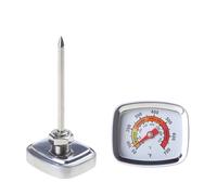 Thermomètre professionnel d'extérieur en acier inoxydable avec jauge de température claire pour barbecue fumoir pour barbecue extérieur Fumoir Grill Fumoir Grill en acier inoxydable