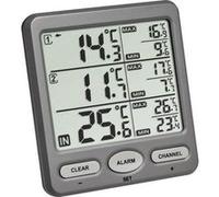 TFA Dostmann Thermomètre radiopiloté TRIO 30.3062.10 anthracite