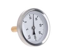 Thermomètre rond horizontal en aluminium de 63 mm pour mesurer l'eau liquide, plage de mesure de 0 à 120 °C, thermomètre numérique, capteur de sonde électronique, testeur de température