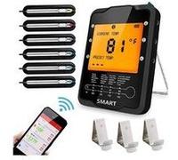 Thermomètre sans fil à rétroéclairage avec sonde,bluetooth,télécommande numérique pour la cuisson des aliments,du barbecue - noir Noir G
