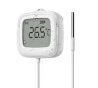 Thermomètre sans fil pour Zigbee avec sonde de 1,5 m IP65 Affichage LCD pour réfrigération industrielle Surveillance de ventilation Blanc