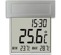 TFA Dostmann Thermomètre digital de fenêtre Vision Solar 30.1035, grand écran, argenté