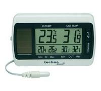 techno line WS 7008 Thermomètre avec Affichage de la Température Intérieure/Extérieure Blanc/Grisaille