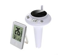 Thermomètre solaire sans fil pour piscine intérieure et extérieure | Fonctionnement à l'énergie solaire, utilisation continue, étanchéité IPX8, idéal pour les piscines, durabilité extérieure