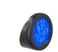 Thermomètre Tableau pour bord Écran Thermomètre Tableau pour | pour affichage simultané heure, date, semaine, température; écran LCD clair pour lecture rapide en un coup d'œil(Blue)