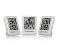 Bresser Temeo Hygro – Lot de 3 indicateurs thermo-hygrométriques, blanc, pose mur/debout