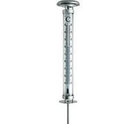 TFA Dostmann Thermomètre de jardin Solino 12.2057 – analogique, éclairage solaire, argenté