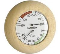 Thermomètre TFA Thermohygromètre analogique pour sauna avec cadre en bois 40.1028 naturel G