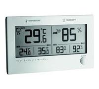 TFA Dostmann Thermomètre Hygromètre Radio Twin Plus 30.3049 (argent)