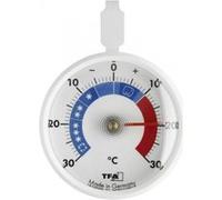 TFA Dostmann Thermomètre de refroidissement analogique, 14.4006, petit contrôle pratique pour réfrigérateur/congélateur, blanc