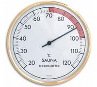 Thermomètre TFA Thermomètre de sauna analogique avec anneau métallique 40.1011 or/blanc Blanc G