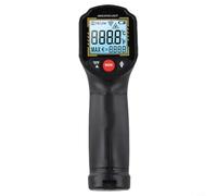Thermomètre TH202 pour pistolet infrarouge -50 °C à 600 °C Mesure rapide LCD rétroéclairage D:S 12:1 (Noir)