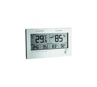 TFA Dostmann Thermomètre Hygromètre Radio Twin Plus 30.3049 (argent)