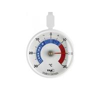 TFA Dostmann Thermomètre de refroidissement analogique, 14.4006, petit contrôle pratique pour réfrigérateur/congélateur, blanc