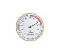 Thermomètre Thermomètre de sauna analogique avec anneau métallique 40.1011 or/blanc
