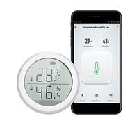 Thermomètre WiFi Hygromètre intelligent Capteur d'humidité Température Appareil de mesure avec notification d'application pour garage d'animaux domestiques Humidor à cigares Compatible avec IFTTT Hub