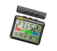 Thermomètres À Haute Précision Testeur Hygromètre Numérique Avec Une Fonction D'horloge Intelligente Adaptée Thermomètres Batterie De Chambre Coucher Et De Bureau