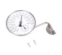 Thermomètres en verre de cuivre de 100 mm - Avec plaque argentée brossée - Convient pour un usage domestique - Installation facile - Thermomètres de laboratoire