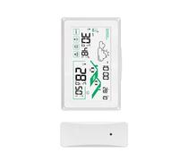 Thermomètres et hygromètre radiocommandés LCD avec indicateurs de confort Rappel d ' ouverture et de fermeture de fenêtre et rétroéclairage blanc Prévisions météorologiques pour la maison Capteurs de