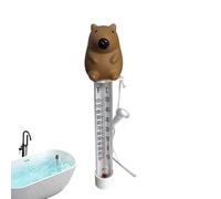 Thermomètres Flottants Piscine | Jauge de Température d'Eau Facile à Lire Design Capybara | Thermomètres d'Étang pour Étangs Extérieurs avec Corde,pour, douche, aquarium, pêche, lac, spa, baignade
