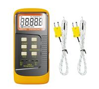 Thermomètres numériques à canaux avec grand écran LCD pour la mesure de températures élevées jusqu ' à 1300 °C Thermographe métallique à deux canaux
