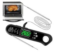 Thermomètres numériques à viande, thermomètres pour aliments de cuisine | Thermomètres de barbecue précis | Thermomètres de cuisine pour cuisiner, thermomètres LCD pour aliments de cuisine, pliables