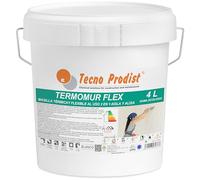 THERMOMUR FLEX de Tecno Prodist (4 litres) Mastic en pâte prêt à l'emploi, lissage et isolation thermique en même temps, intérieur ou extérieur, couvre-goutte, grande adhérence sur peintures,