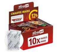 THERMOPAD Chauffe Mains | Coussin Chauffant Doux | 12 h de Chaleur agreable Jusqu a 55 C | chaufferettes de Poche Confortables | 10 Paires