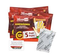 THERMOPAD Chauffe-Mains : 5 Pairs de chaufferettes pour jusqu'à 12 Heures de Chaleur dans Les Gants ou dans la Poche - activé par l'air - Utilisation immédiate