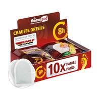 THERMOPAD Chauffe Orteils : 10 Pairs de chaufferettes pour jusqu'à 8 Heures de Chaleur dans Tous Les Chaussures - pour Les Chaussures de Ski et Les Bottes I Utilisation immédiate