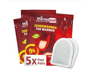 THERMOPAD Chauffe Orteils - L'ORIGINAL : 5, 10 ou 30 Paires de chaufferettes pour jusqu'à 9 Heures de Chaleur dans Tous Les Chaussures - pour Les Chaussures de Ski et Les Bottes