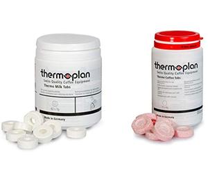 Thermoplan Noir & Blanc 4 C Onglet Set Set de Nettoyage pour Trois Mois 3 Dosen Thermo Lait Onglets + 3 Dosen Thermo Café Comprimés
