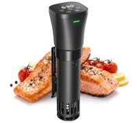 Thermoplongeur Cuiseur Sous Vide 1000W avec Départ Programmée | Cuisson Précise de la Viande, du Poisson et des Légumes, Design Compact, Température 25-92,5°C, Circulation d'Eau 360°