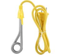 Thermoplongeur de voyage - Mini réchauffeur portatif en acier inoxydable - 220V 600W - Jaune et gris