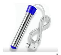 Thermoplongeur électrique - Unbrand - 2000W - Acier inoxydable - Pour baignoires et piscines - Dimensions 26x5 cm - Bleu