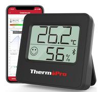 Thermopro TempPro TP357 Petit Thermometre Interieur Numérique Bluetooth de Hygrometre Interieur, Termometre Maison Pieces Thermomètre Connecté Utilisé avec Smart APP, Hygrometre Multifonctions