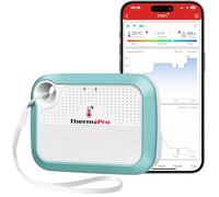 ThermoPro TempPro WiFi Thermomètre hygromètre, hygromètre sans fil, moniteur de température et d'humidité avec connectivité fiable, capteur de température Bluetooth avec alertes d'application