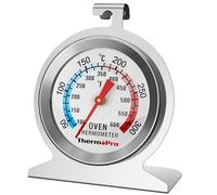 ThermoPro Thermomètre de Cuisine au Four, Cadran en Acier Inoxydable 431 Amélioré, Thermomètre à Viande Facile à Lire Avec verre Trempé, Jauge de Température de Four à Pizza Pour la Cuisson
