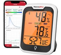 ThermoPro TP-358, thermomètre domestique avec température et humidité, écran LCD 3", application statistiques