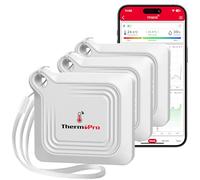 ThermoPro TP351 Thermomètre Hygromètre Bluetooth 3 Pièces - Moniteur Température/Humidité 80M, Capteur Intérieur Extérieur avec Application (Contrôle à Distance)