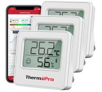 Thermopro TP357 3 Pièces Petit Hygrometre Interieur Connecté Bluetooth de Thermomètre Intérieur, Thermomètre Connecté Utilisé avec