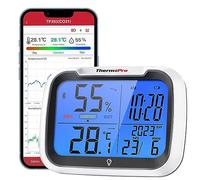 ThermoPro TP393B Hygromètre numérique avec horloge Thermomètre d'ambiance pour la maison, synchronisation automatique des données via Bluetooth, affichant la température et l'humidité avec